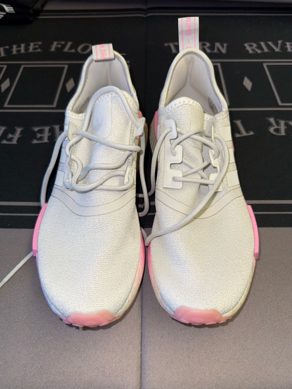 adidas Women’s Sneakers in White and Pink - Picture 2 of 5